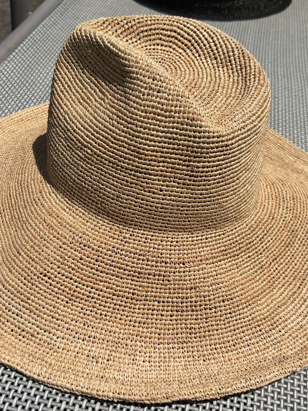 NWT Wyeth Lina Wide Brim Packable Sun Hat Natural OS UPF 50+ Beach Travel - Picture 2 of 5